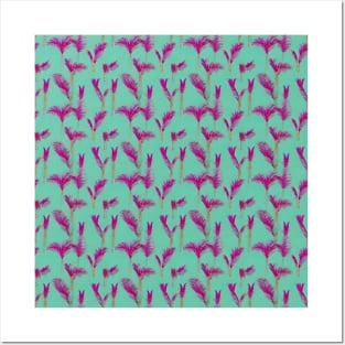 Futura Minerva Vibe Palms Pattern 7 Posters and Art